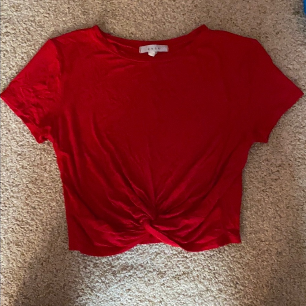 Red crop top